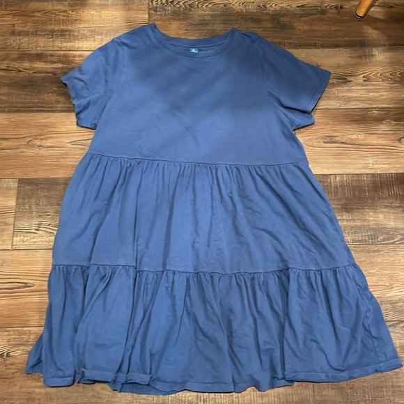 Old Navy XL Tall Tiered Mini Swing Dresses - Set of 2 ( Blue & Black) - Picture 4 of 5